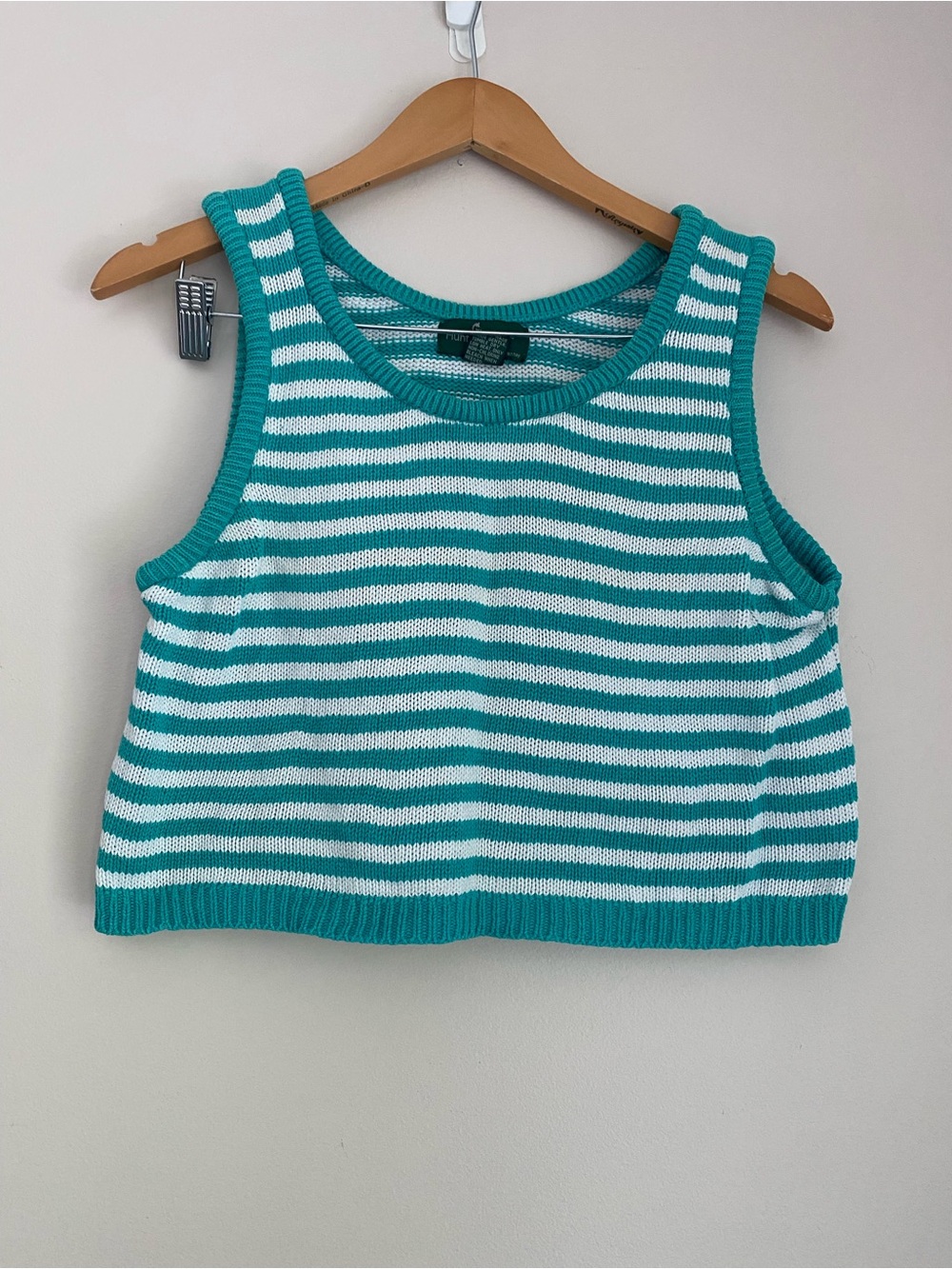 Vintage hunt club striped knit crop top size large